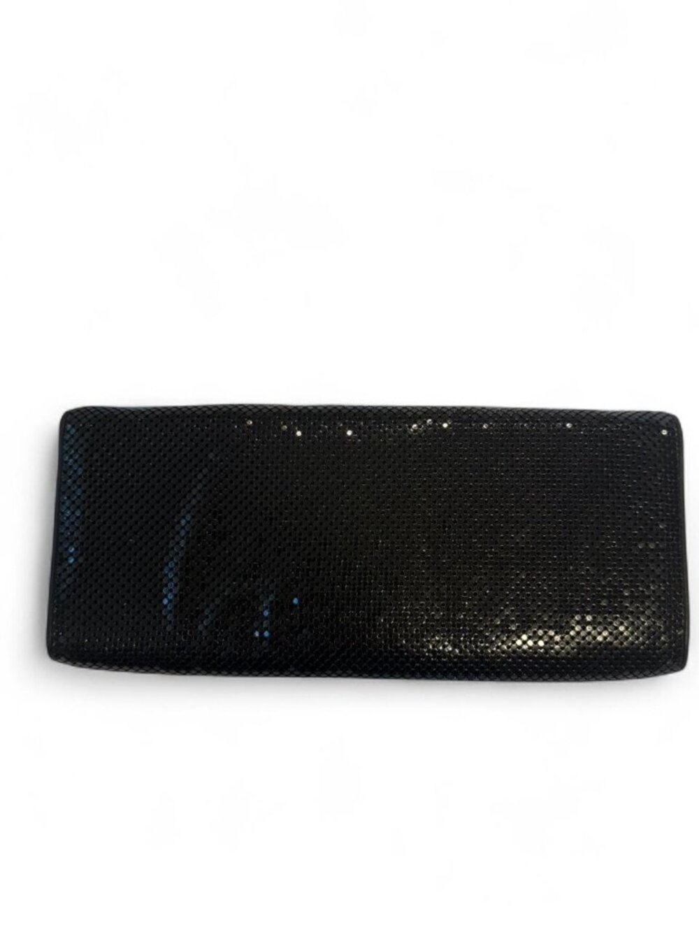 Black sequin/chainmail clutch with red lips - Picture 2 of 7